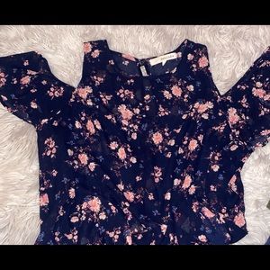 Rewind floral pattern blouse